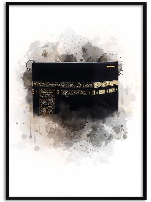 Kaaba Watercolor Poster