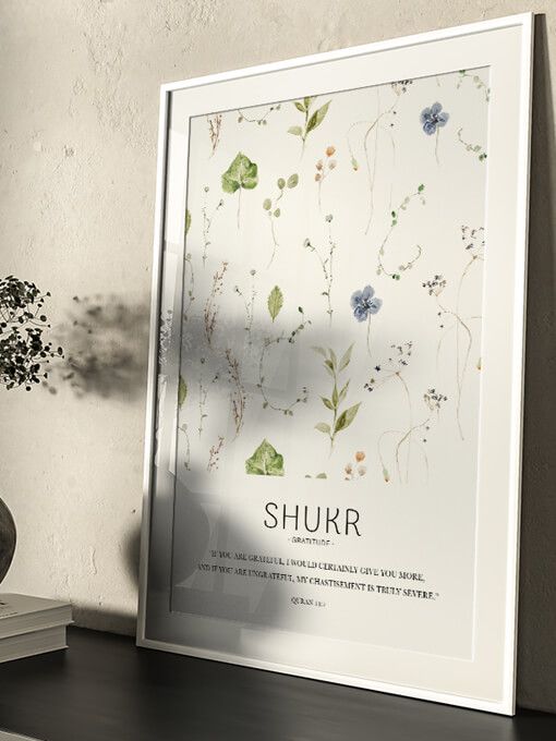 Shukr [Gratitude], Quran 14:7 Poster