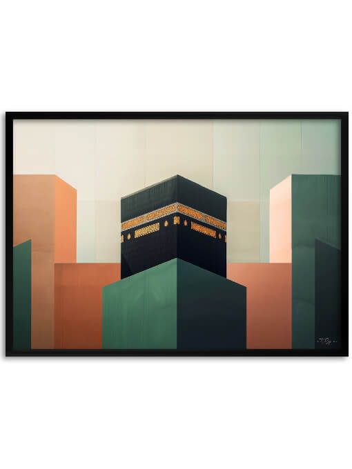 Abstract Kaaba Poster