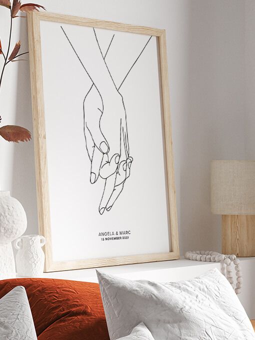 Line Art Hand Poster, Personal