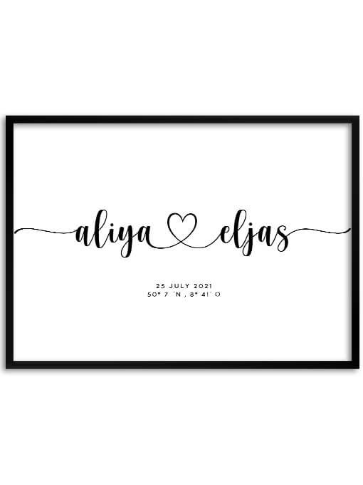 Couple Name Poster, Personal