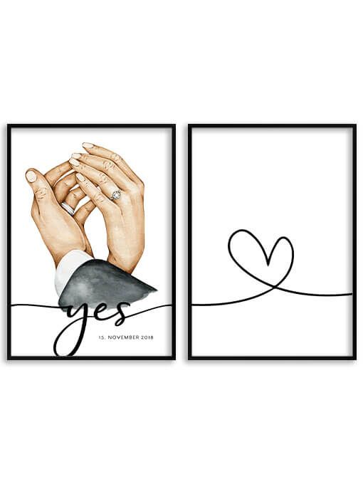 Love Poster Set, Personal Name