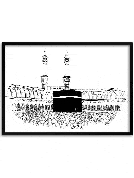 Kaaba Sketch Poster