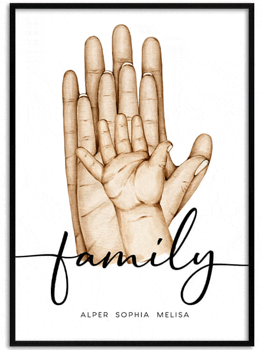 Personalisierte Familienposter