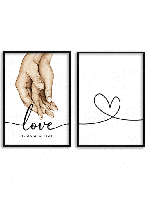Love Poster Set, Personal Name