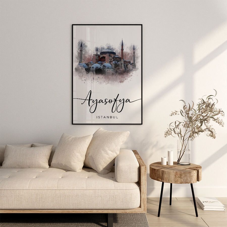 AYASOFYA ISTANBUL WATERCOLOR POSTER