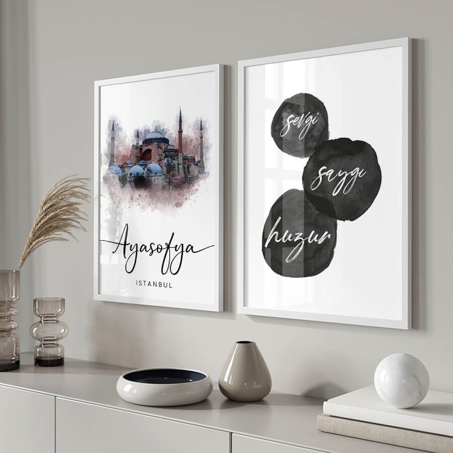 AYASOFYA ISTANBUL WATERCOLOR POSTER