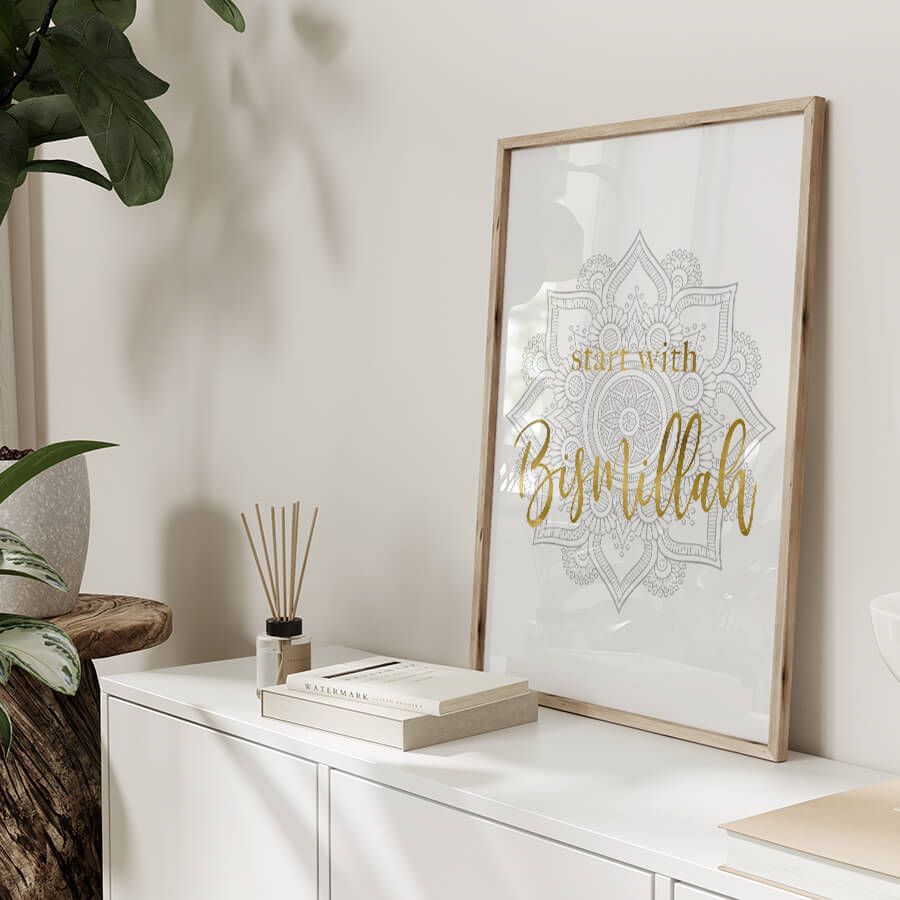 BISMILLAH - ALHAMDULILLAH POSTER SET, GOLD