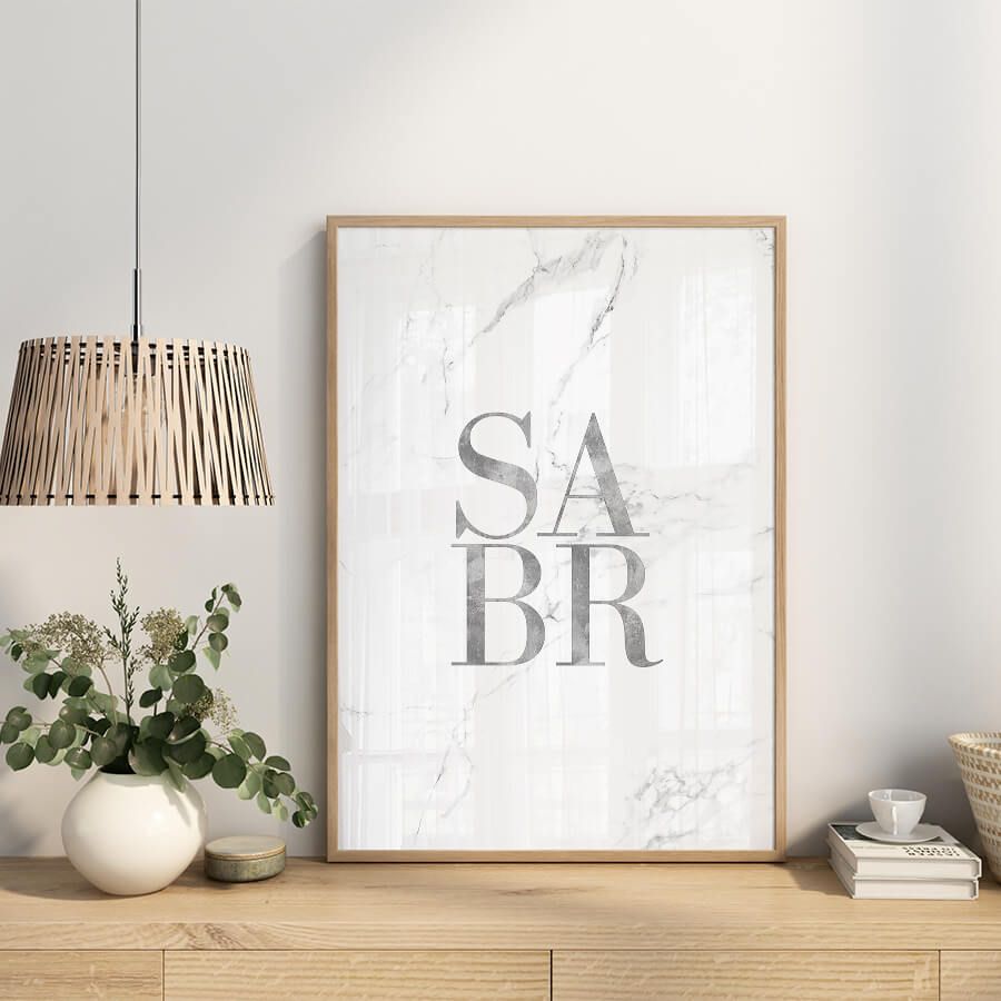 BISMILLAH, SABR, ALHAMDULILLAH MARMOR POSTER SET