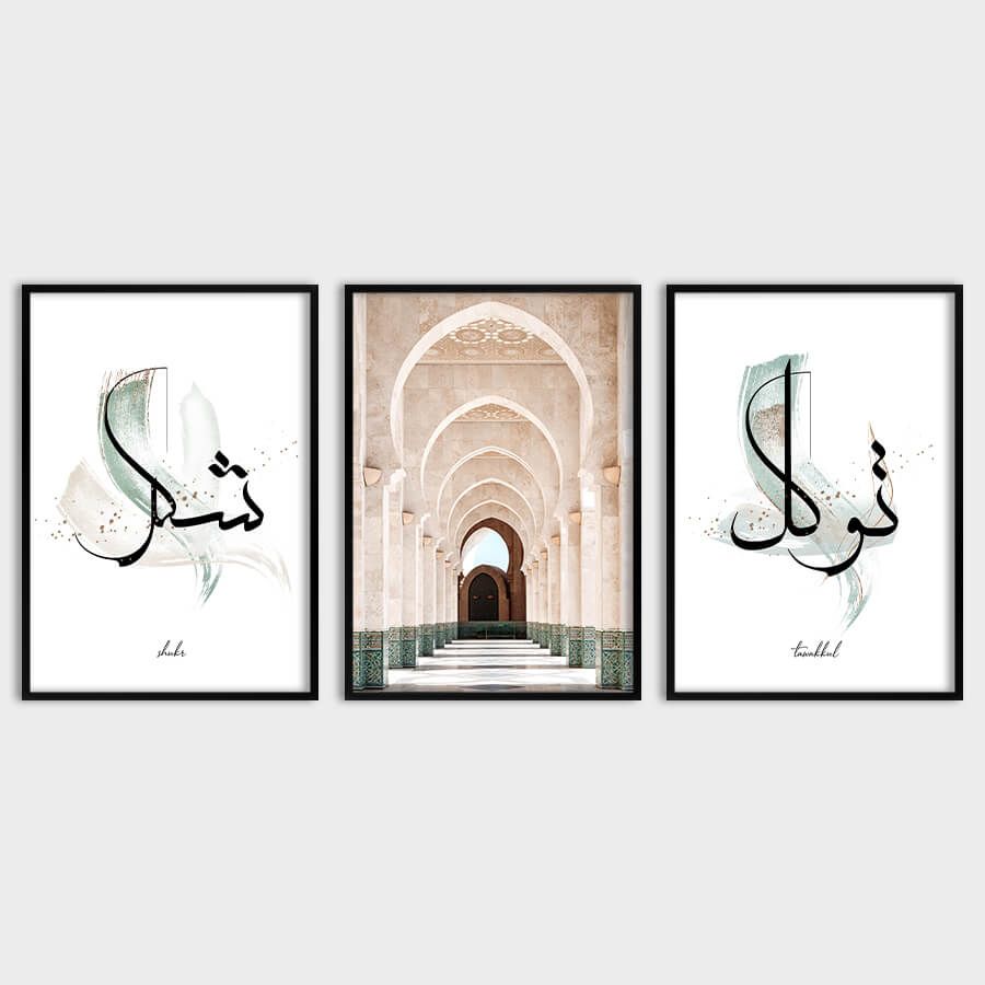 SHUKR, ARCHITECTURE, TAWAKKUL POSTER SET