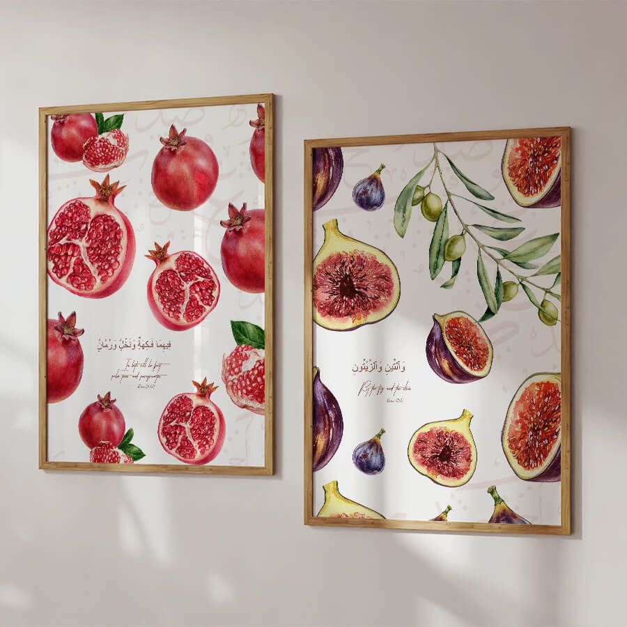 FOODS IN QURAN, 4X POSTER SET