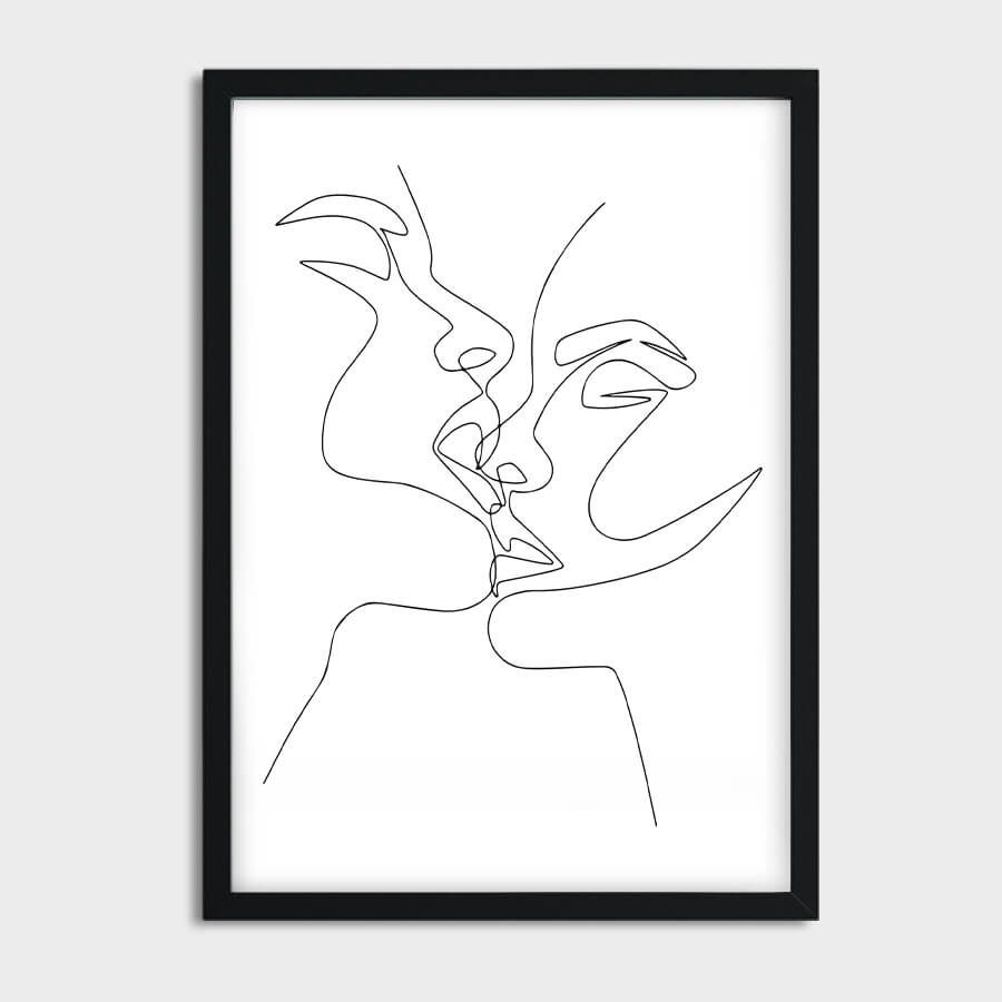 KISS, ONE LINE ART POSTER