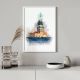 MAIDEN'S TOWER [KIZ KULESI] WATERCOLOR POSTER