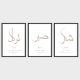 SHUKR [gratitude], SABR [patience], TRSUT [tawakkul] POSTER SET